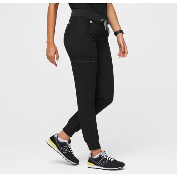 FIGS Zamora Jogger Scrub Pants Black XS/P Like New - Picture 1 of 5